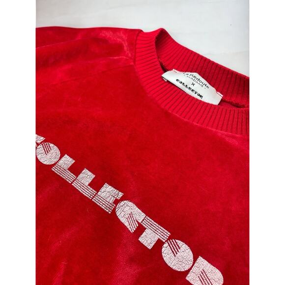 La Redoute Madame x Collector Velour Sweatshirt M Retro Logo Limited Edition - Picture 3 of 5